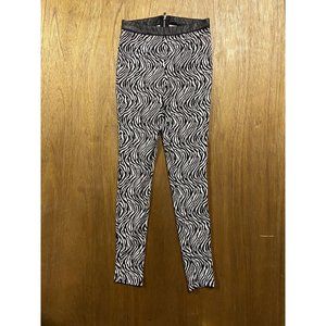Forever 21 Exclusive Zebra Striped Faux Leather Zip Pants XS